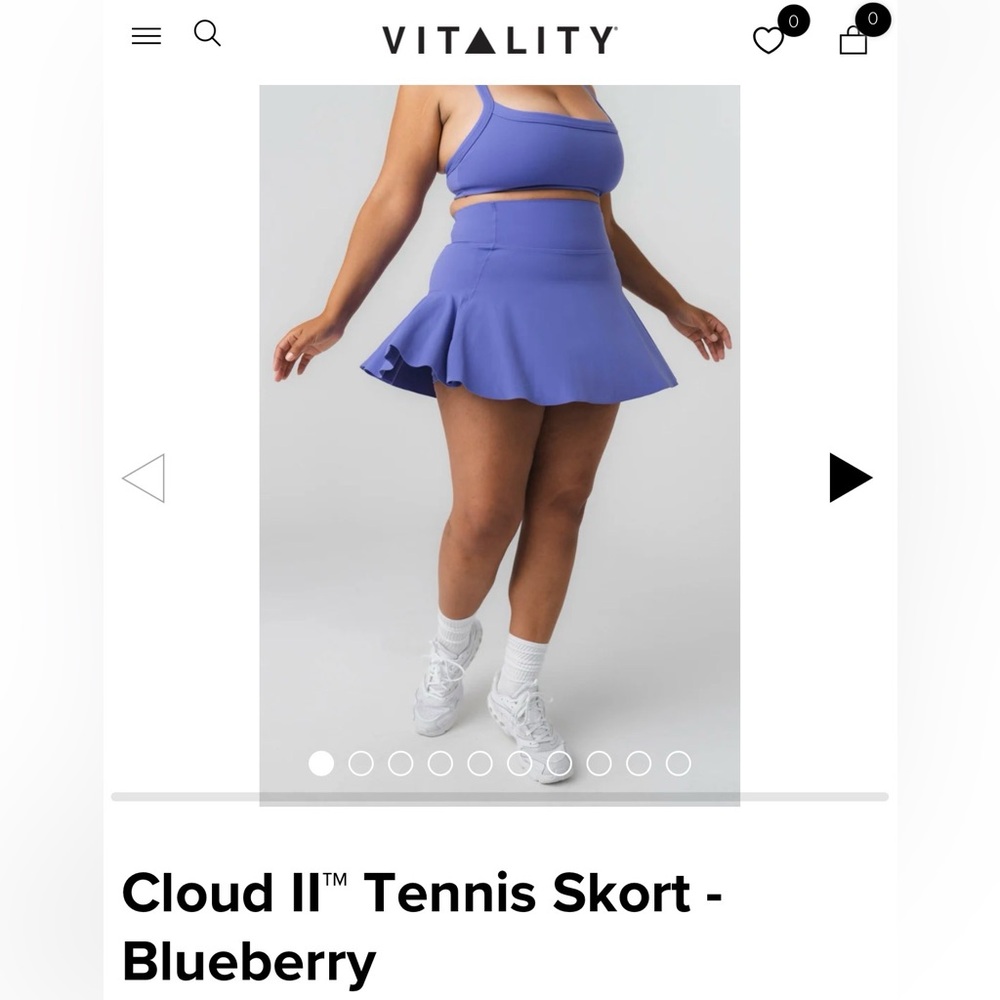 Vitality (Balance Athletica) Cloud II Tennis Skort in blueberry - size M